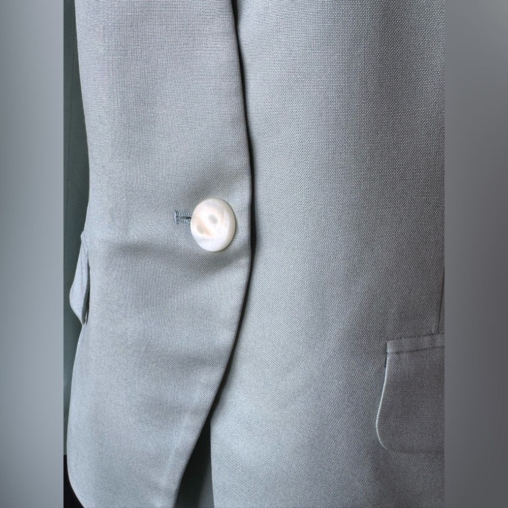 Seville light Mint Green vintage Skirt and blazerjacket Set business size 8 - Picture 5 of 8